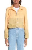 Women's Eckhaus Latta Cropped Denim Jacket - Yellow