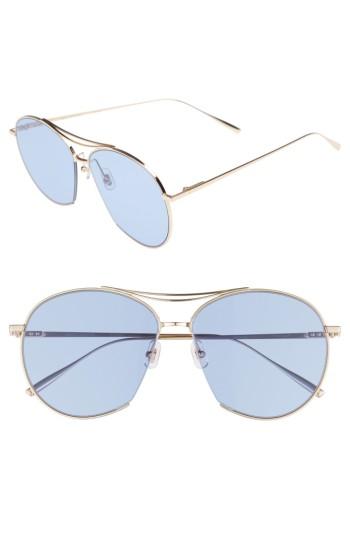 Women's Gentle Monster Jumping Jack 60mm Aviator Sunglasses - Gold/ Blue