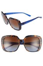 Women's Tory Burch 57mm Gradient Sunglasses - Tortoise/ Blue
