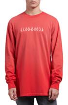 Men's Volcom Stone Cycle Long Sleeve T-shirt, Size - Red