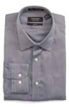 Men's Nordstrom Men's Shop Smartcare(tm) Trim Fit Herringbone Dress Shirt .5 - 34/35 - Blue