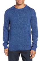 Men's Nordstrom Men's Shop Marled Cotton & Cashmere Roll Neck Sweater - Blue