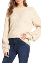 Women's Treasure & Bond Cable Stitch Sweater, Size - Beige
