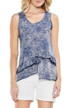 Women's Vince Camuto Print Burnout Tank, Size - Blue