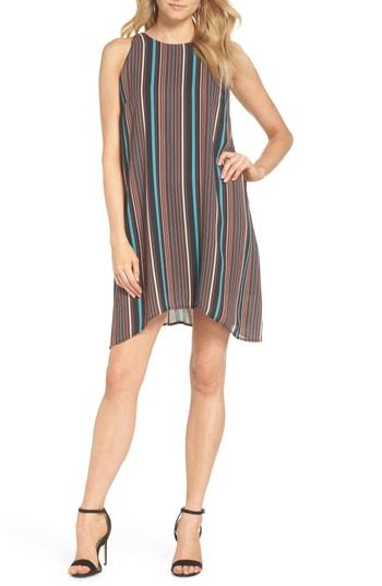 Women's Forest Lily Stripe Shift Dress - Black