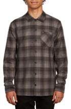 Men's Volcom Flanders Long Sleeve Flannel Shirt - Black