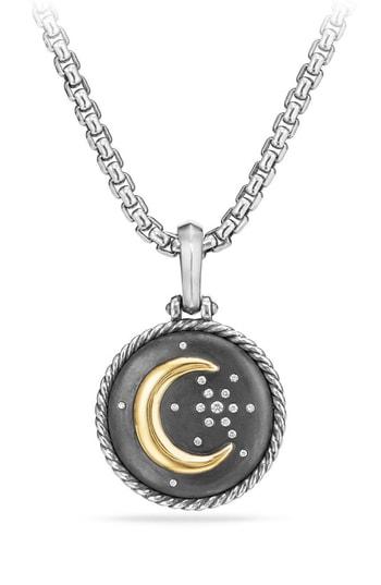 Women's David Yurman Moon & Star Amulet With Diamonds & 18k Gold