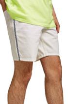 Men's Topman Check Tape Slim Fit Denim Shorts - White