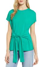 Women's Halogen Wrap Detail Stretch Knit Top - Green