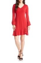 Women's Karen Kane Sienna Ruffle Trim Dress - Red