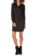Women's Michael Stars Plaid Henley Shirtdress