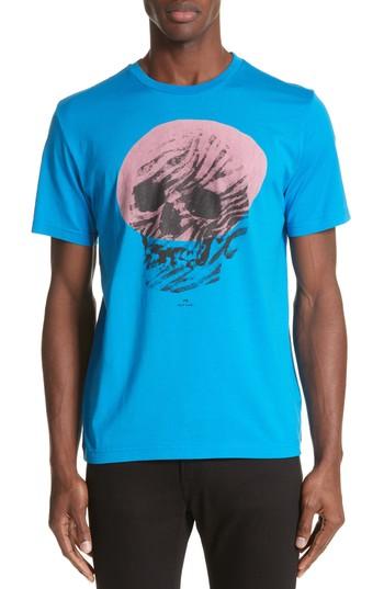 Men's Ps Paul Smith Skull Graphic T-shirt - Blue/green