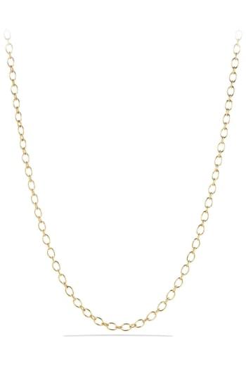 Women's David Yurman 'chain' Oval And Cable Link Chain Necklace In Gold