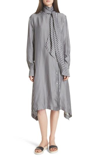 Women's See By Chloe Tie Neck Shirtdress Us / 34 Fr - Blue