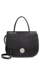 Calvin Klein 205w39nyc Top Handle Round Lock Shoulder Bag - Black