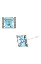 Women's Bony Levy Aquamarine & Diamond Stud Earrings (nordstrom Exclusive)