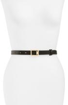 Women's Givenchy 2g Buckle Leather Belt - Black/ Gold