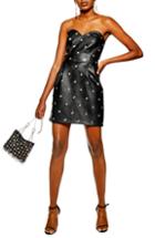 Women's Topshop Strapless Crystal Bandeau Minidress Us (fits Like 0) - Black