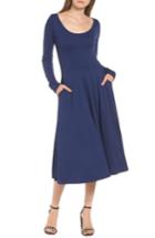 Women's Leith Long Sleeve Midi Dress - Blue
