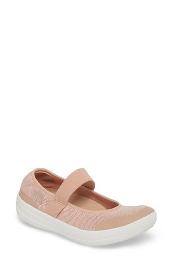 Women's Fitflop Uberknit(tm) Mary Jane Flat M - Pink