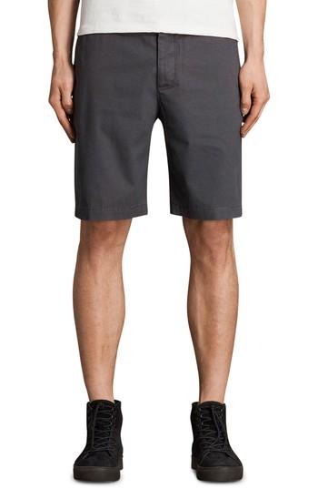 Men's Allsaints Cobalt Slim Fit Cotton Shorts - Grey