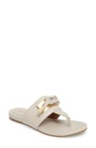 Women's Calvin Klein Parson Square Knot Flip Flop .5 M - White