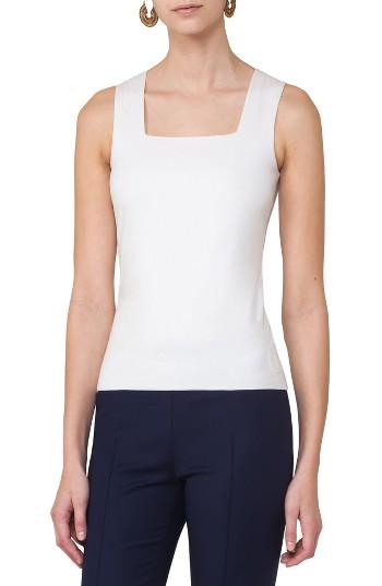 Women's Akris Punto Square Neck Tank - White