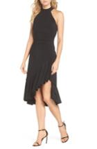 Women's Vince Camuto Halter Cascade Dress - Black