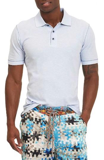 Men's Robert Graham Messenger Pique Polo - Blue