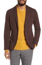 Men's Selected Homme Herrold Slim Fit Herringbone Jersey Blazer Us / 46 Eu - Brown