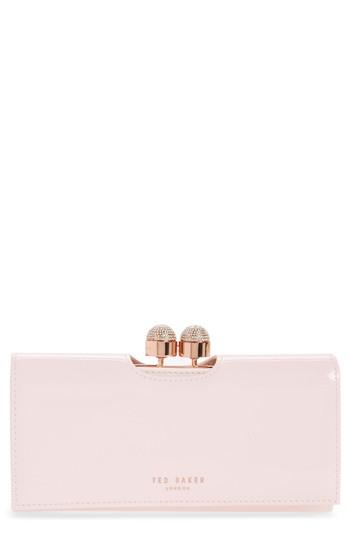 Women's Ted Baker London Shirly Patent Leather Matinee Wallet - Pink