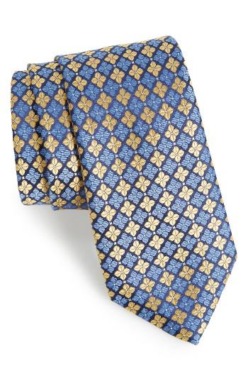Men's Nordstrom Men's Shop Shamrock Silk Tie, Size - Metallic