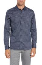 Men's Ted Baker London Camdent Slim Fit Print Sport Shirt (s) - Blue