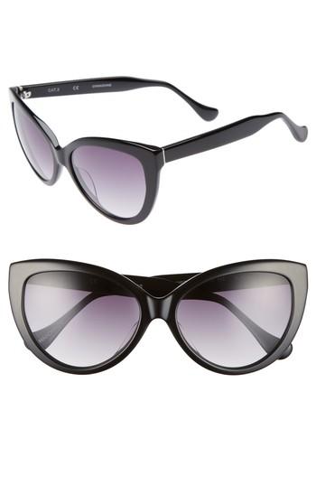 Women's Chelsea28 Curiosity 59mm Cat Eye Sunglasses - Black
