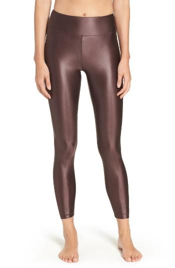 Women's Koral Lustrous High Waist Leggings - Burgundy