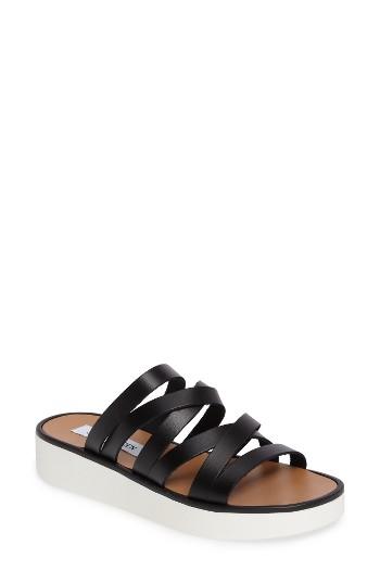 Women's Steve Madden Ruby Strappy Slide Sandal M - Black