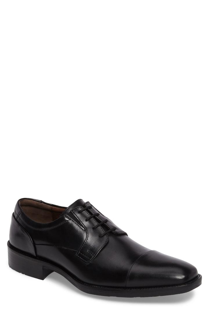Men's Johnston & Murphy Lancaster Cap Toe Derby .5 M - Black