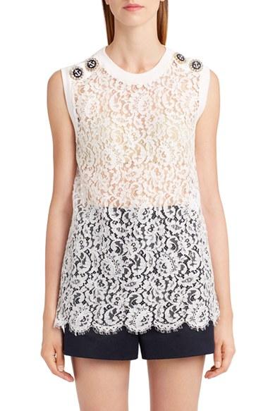 Women's Dolce & Gabbana Sleeveless Lace Top