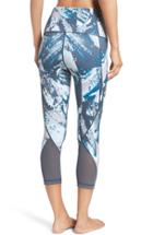 Women's Zella 'hatha' High Waist Crop Leggings, Size - Blue