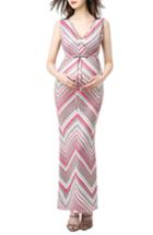 Women's Kimi And Kai Natalie Chevron Print Maxi Maternity Dress