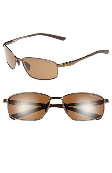 Men's Nike 'avid' 57mm Sunglasses - Walnut
