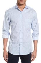 Men's New England Shirt Co. Dot Print Sport Shirt - Blue