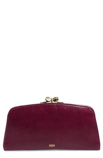 Women's Hobo Liven Leather Wallet - Purple