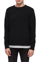 Men's Allsaints Luge Solid Long Sleeve T-shirt - Black