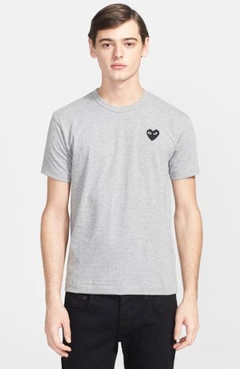 Men's Comme Des Garcons Play Cotton Crewneck T-shirt