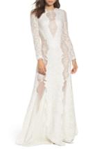 Women's Tadashi Shoji Lace & Mesh Trumpet Gown