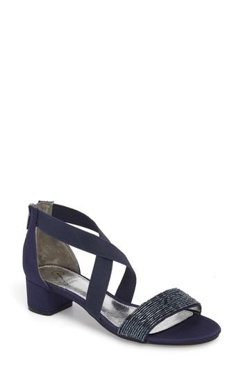 Women's Adrianna Papell Teagen Block Heel Sandal .5 M - Blue