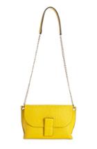Loewe 'avenue' Embossed Calfskin Leather Crossbody Bag - Yellow