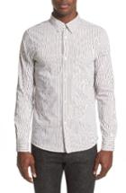 Men's A.p.c. Franklin Extra Trim Fit Stripe Sport Shirt - White