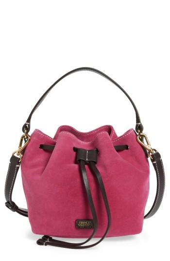 Frances Valentine Ann Small Suede Bucket - Pink